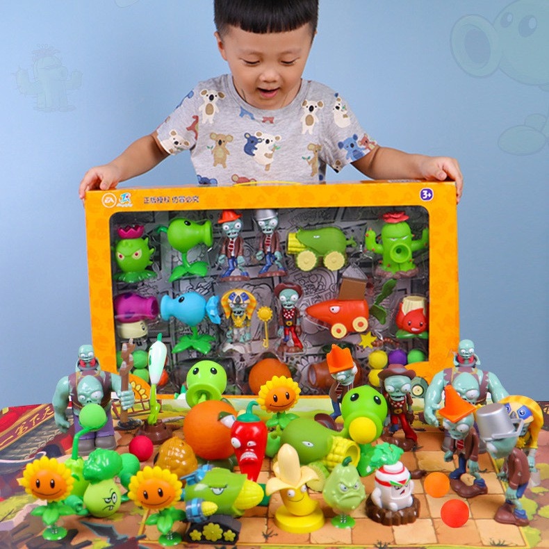 Bộ đồ chơi plants vs zombies đồ chơi trẻ em cây bắn zombies tuổi thơ cực vui
