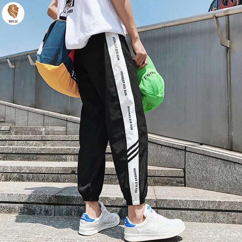[Hoàn Tiền 15%] [HCM]QUẦN JOGGER NAM PHỐI SỌC CHỮ BÓ ỐNG CHẤT THUN THỜI TRANG NUY78S