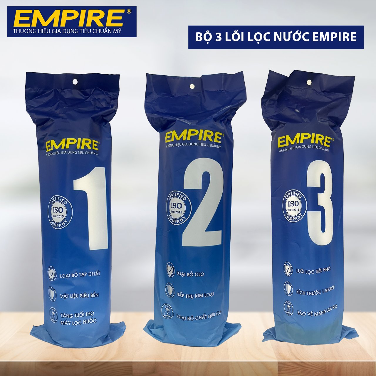 Bộ 3 lõi lọc nước dùng cho tất cả các dòng máy