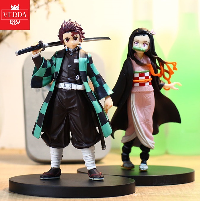 Mô hình Figure Tanjiro Nezuko Sepia Color ver kimetsu no yaiba anime Blade of Demon Destruction