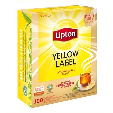 TRÀ LIPTON TÚI LỌC NHÃN VÀNG LOẠI 100 GÓI X2GR