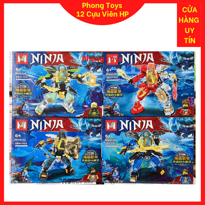 Lắp ráp xếp hình lego ninjago mg 852 : người máy robot của các chiến binh ninja