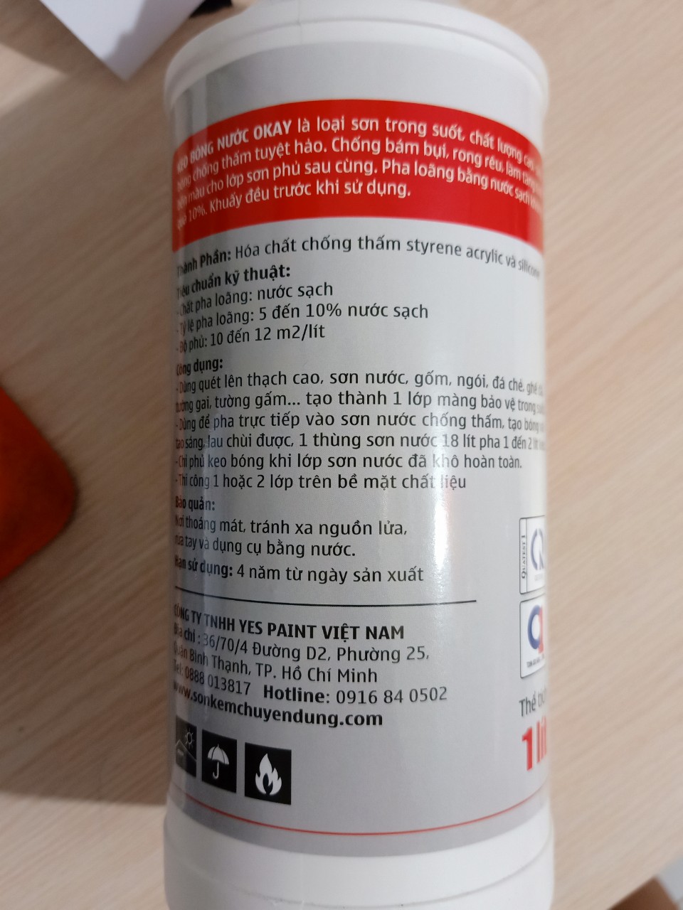Keo Tạo Bóng Chống Thấm, Keo Tạo Bóng Cho Tường, Keo Tạo Bóng Chống Thấm Chậu Cây Kiểng Keo Bóng Nước Okay Paint Chai 1L