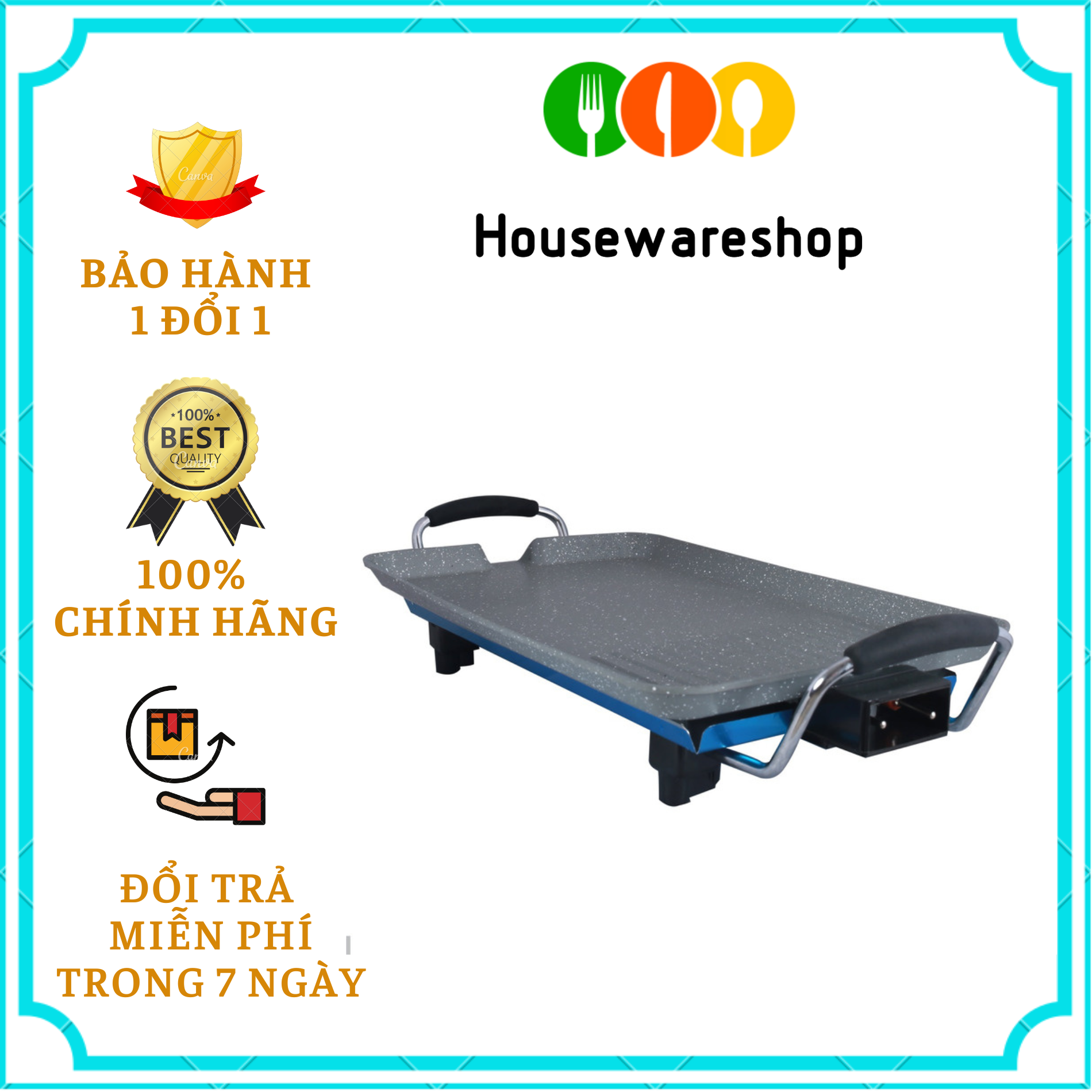 Bếp nướng điện không khói nhỏ gọn, tiện dụng Comet 5665-công suất 1400W