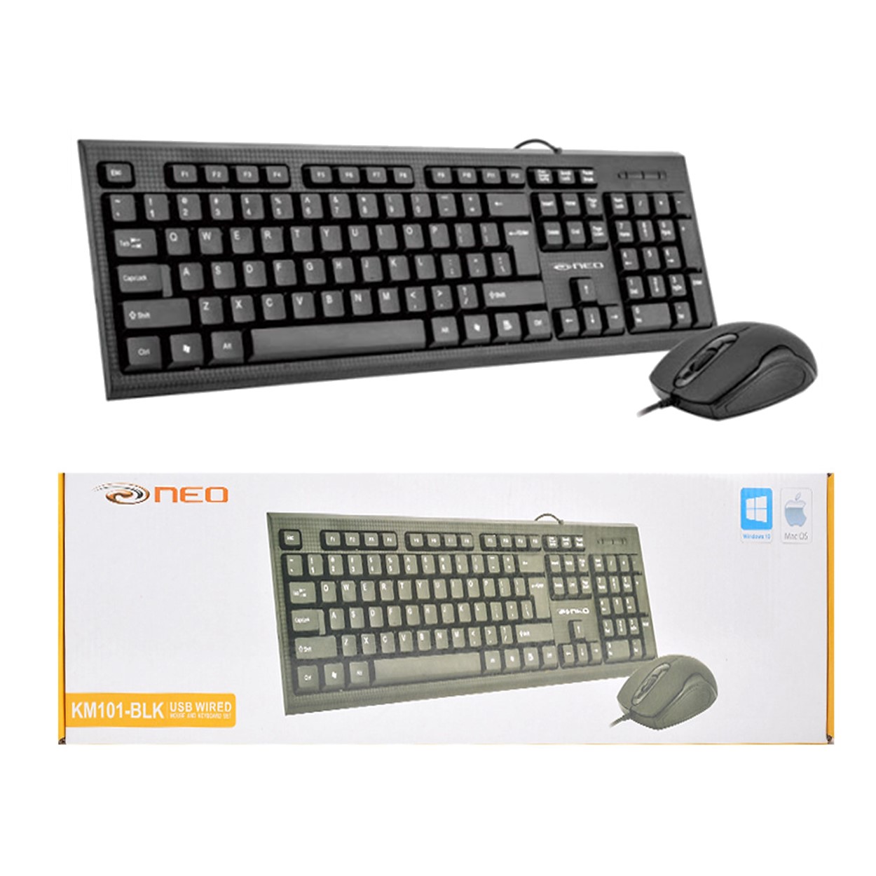 Bộ bàn phím chuột có dây neo