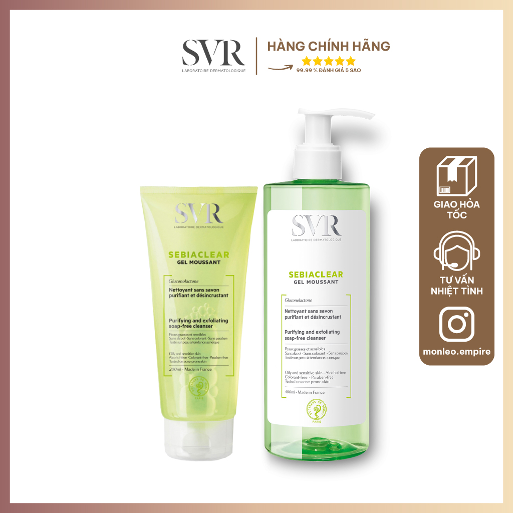 Sữa rửa mặt svr sebiaclear gel moussant