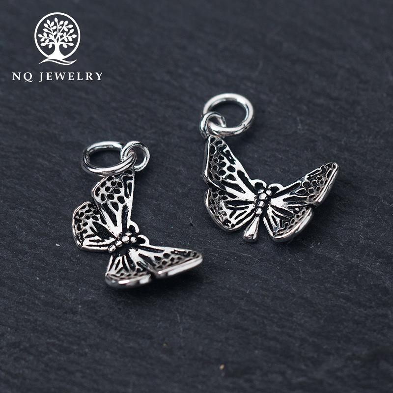 Charm bạc hình con bướm mặt treo - NQ Jewelry