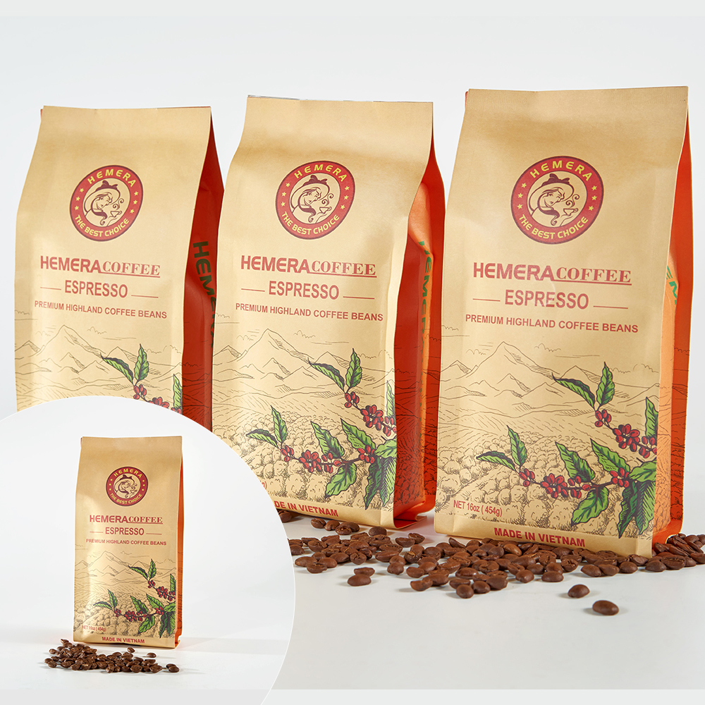 Cà Phê Espresso Hemera rang xay