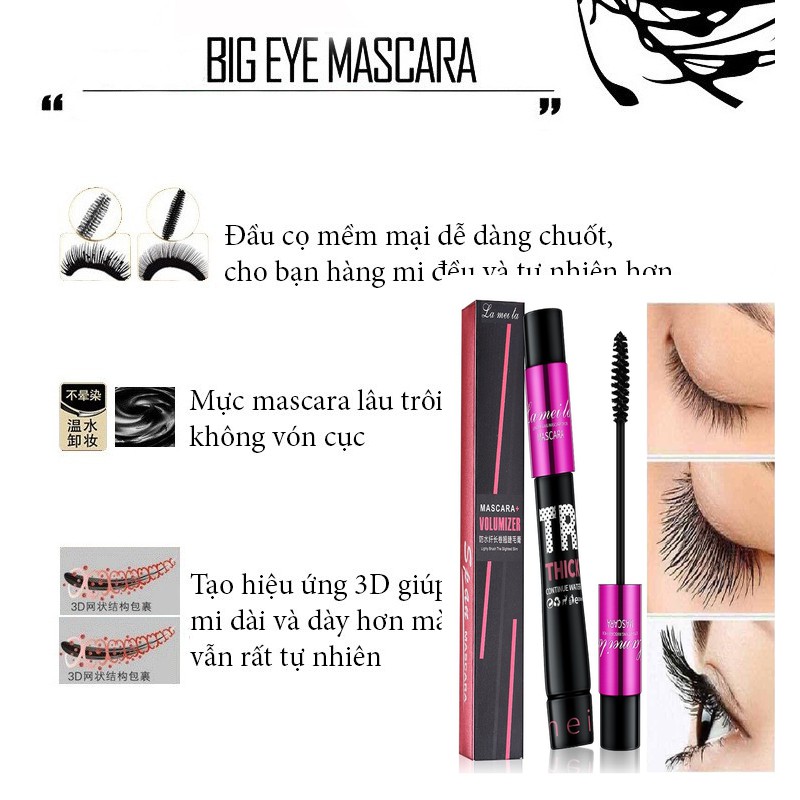 Mascara LAMEILA làm dày mi và chống nước lâu trôi hiệu quả | Lazada.vn