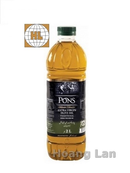 Dầu Olive Extra Virgin PONS 2 lít - Tây Ban Nha (chai nhựa)