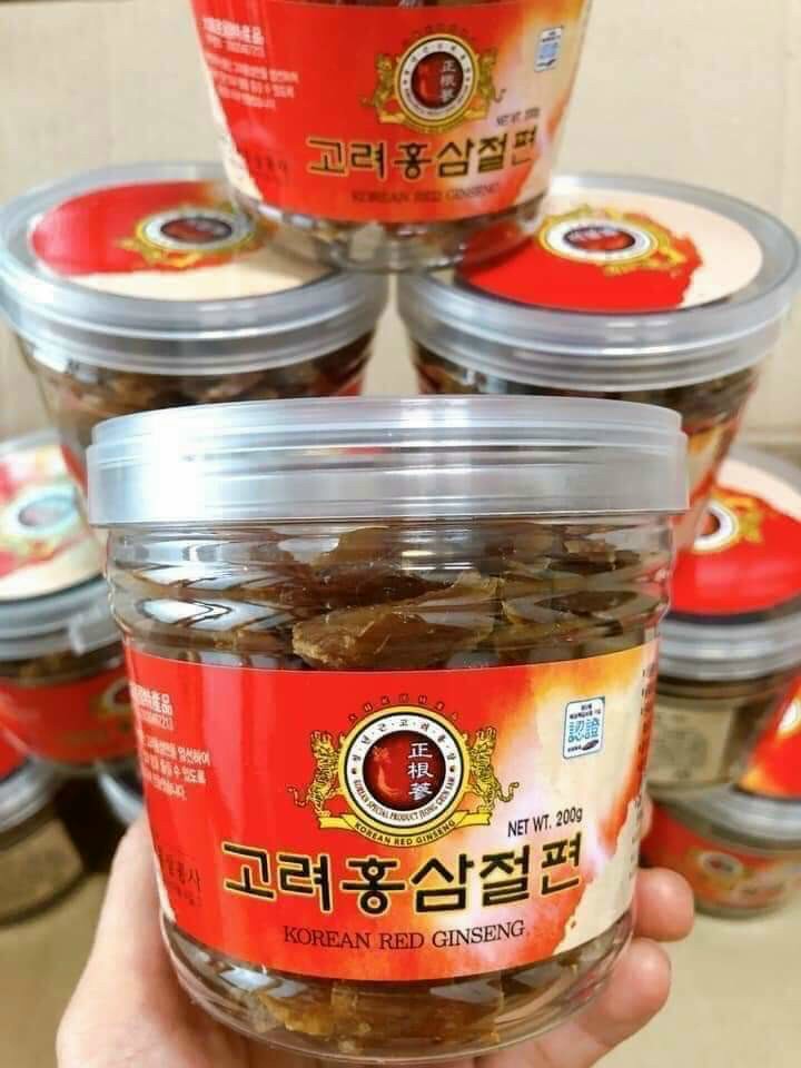 Hồng sâm thái lát tẩm mật ong hàn quốc hũ 200g
