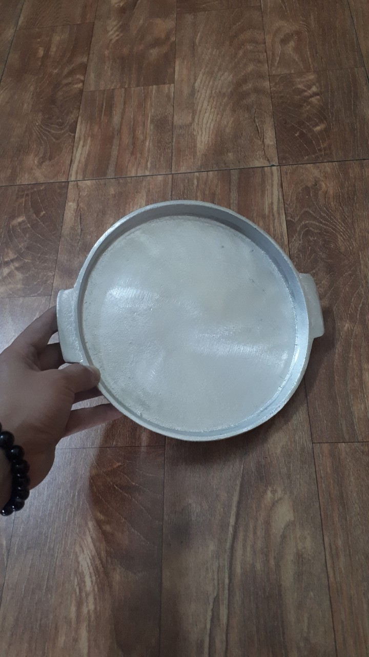 Chảo gang đúc làm bánh mỳ chảo, nướng thịt (size 22cm nông trơn )