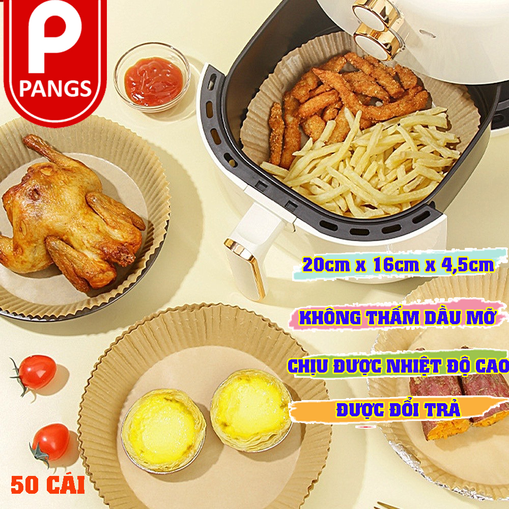 Set 50 tờ giấy NẾN VÀNG dùng để lót thực phẩm, nồi chiên không dầu, làm bánh, khoai tây chiên, nướng gà,... cắt sẵn khuôn tròn dễ sử dụng