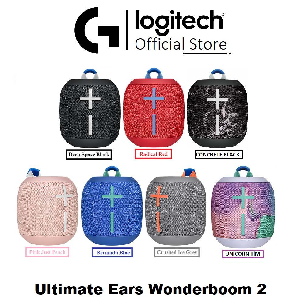 Loa di động Ultimate Ears WONDERBOOM 2 - Âm thanh 360 độ, Chế độ ngoài trời, Thời lượng pin tới 13 giờ, Chống nước & Chống bụi IP67, Pair 2 loa cùng lúc, Bảo hành 2 năm