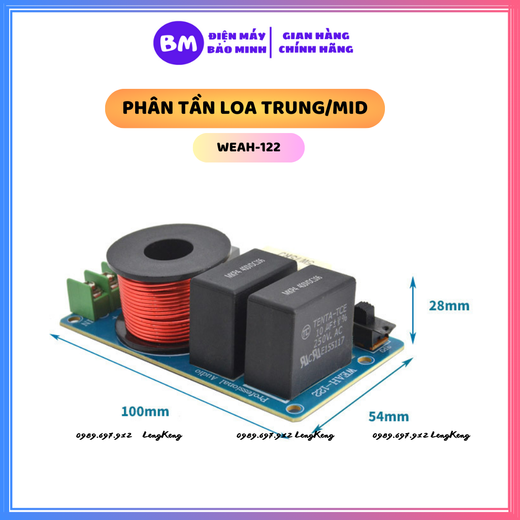 Phân tần loa Mid Phân tần loa Trung Weah122 giúp tăng lời sáng tiếng cho loa trung loa Mid