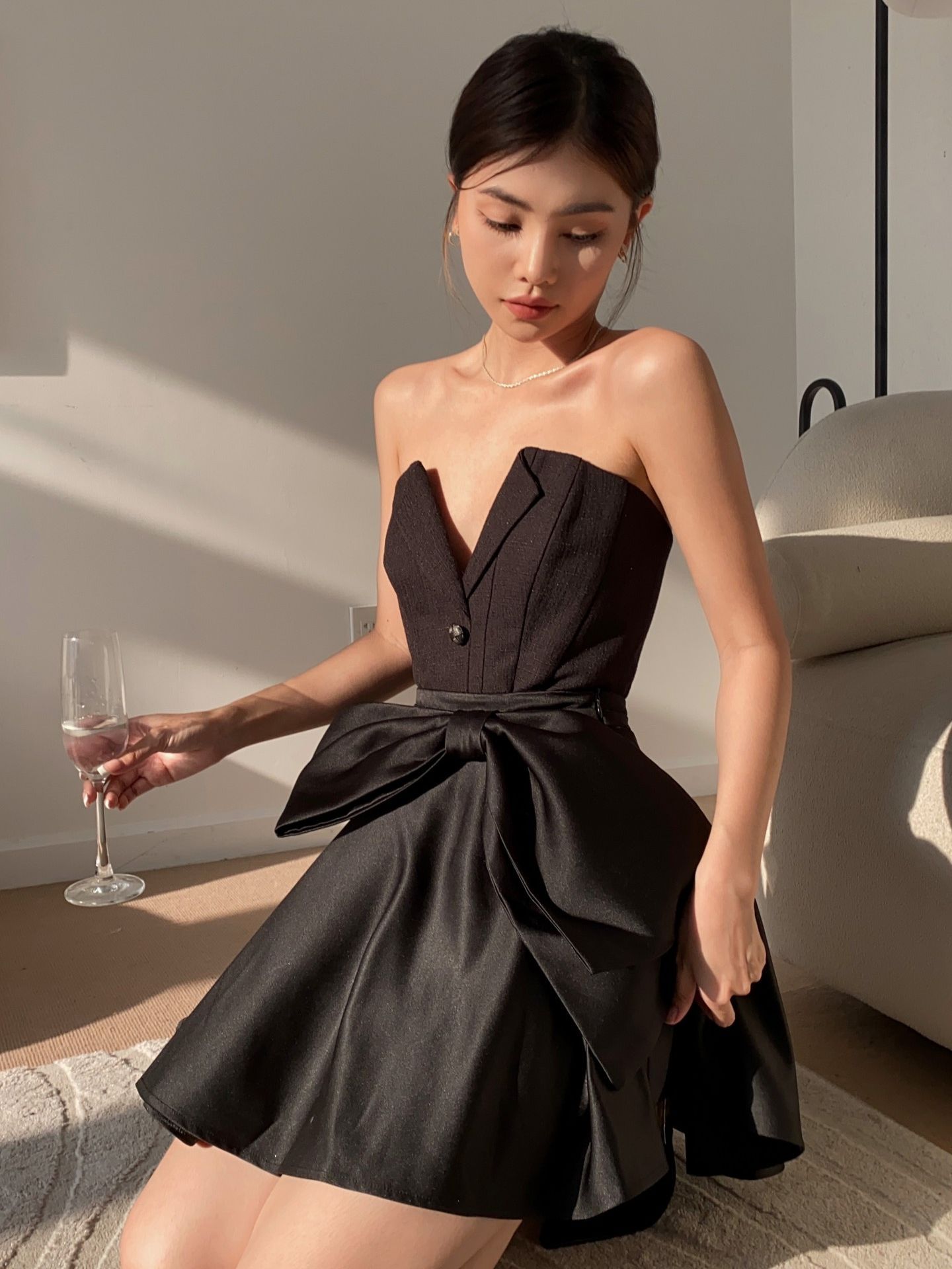 Jubin studio i áo corset giả vest cúp ngực