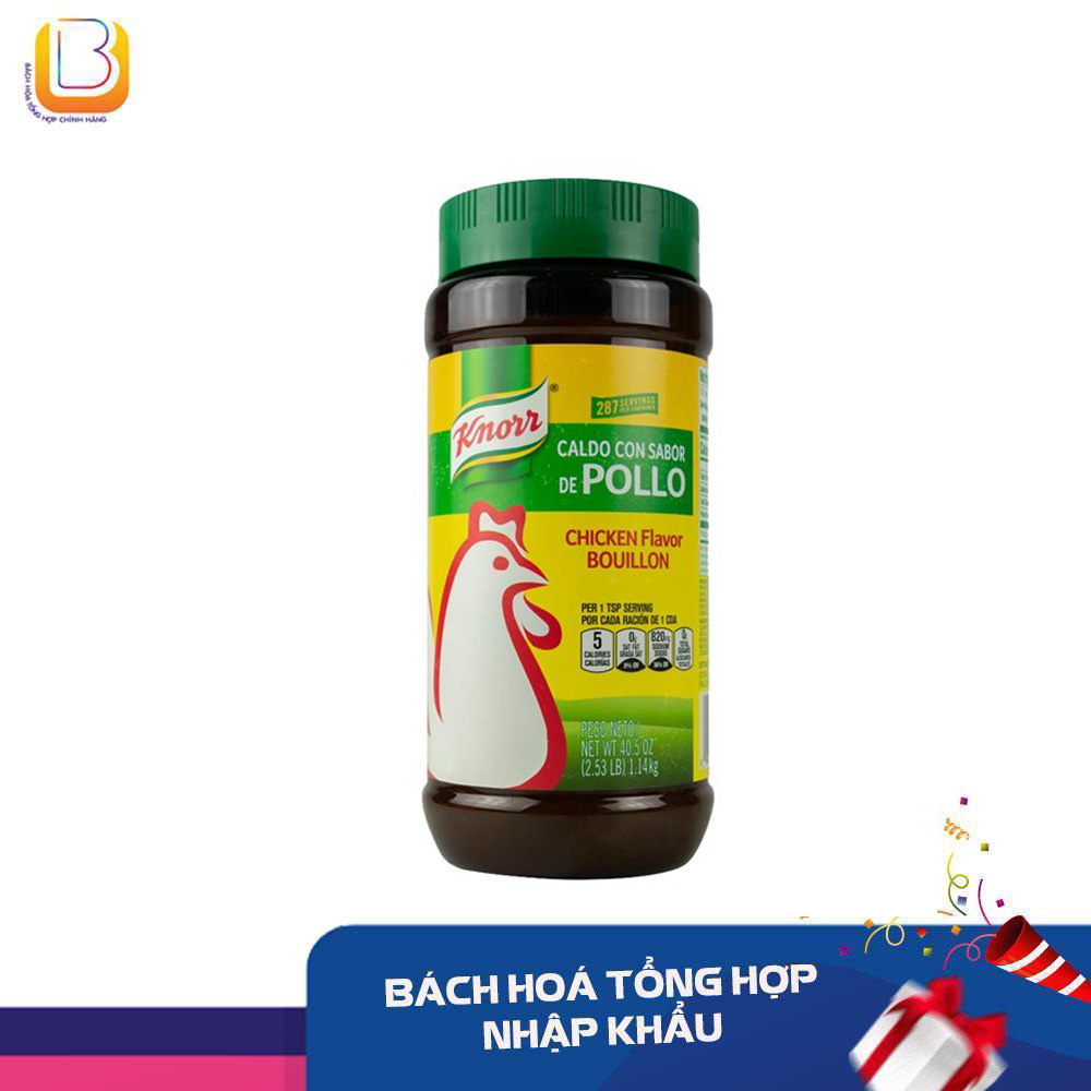 BỘT NÊM GÀ KNORR POLLO CHICKEN FLAVOR BOUILLON MỸ 1.14KG [Date 2024]
