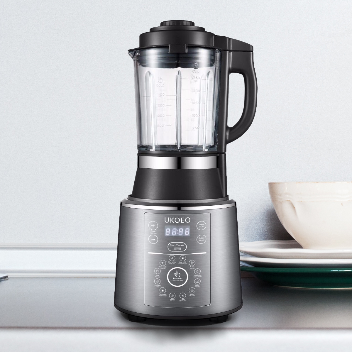 [HCM]MÁY LÀM SỮA HẠT UKOEO PR5 PLUS BẢN SONG NGỮ ANH  VIỆT (MỚI 100% BẢO HÀNH 12 THÁNG)