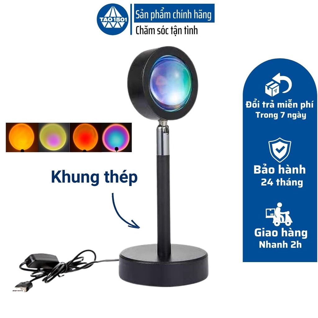 Đèn hoàng hôn TAO1501 Đèn sunset cầu vồng led tiktok 10 màu trong 1 rainbow lamp Rose blackpink lisa trang trí CHILL Cao cấp