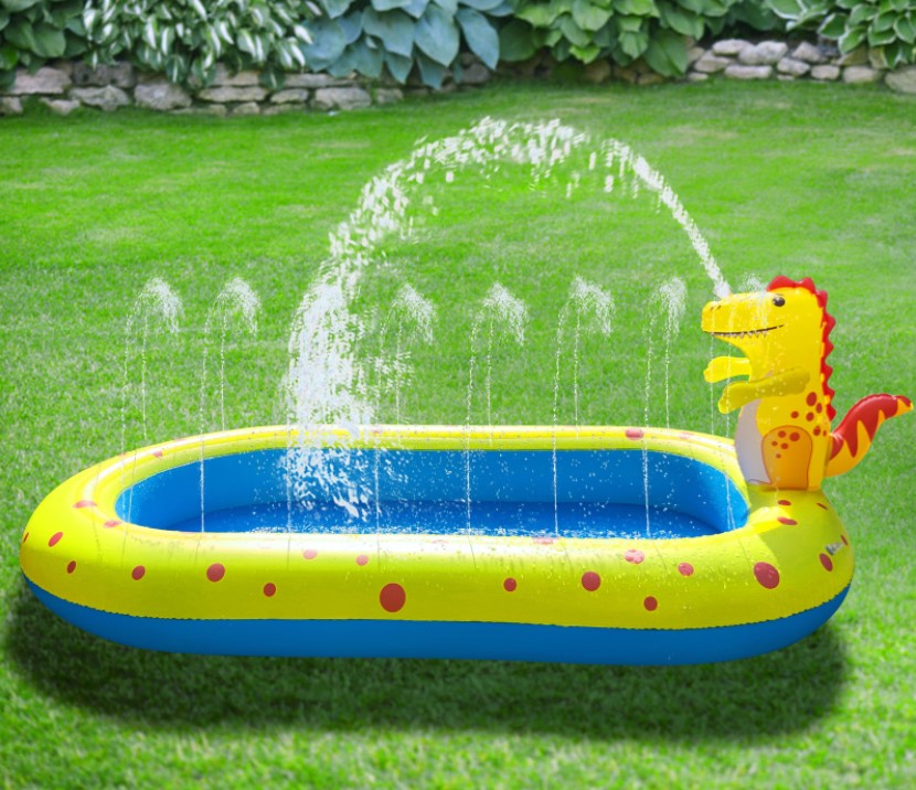 HÀNG LOẠI 1 Bể Bơi Phao Cho Bé 1m7 phun nước - Bể bơi khủng long phun nước ngoài trời