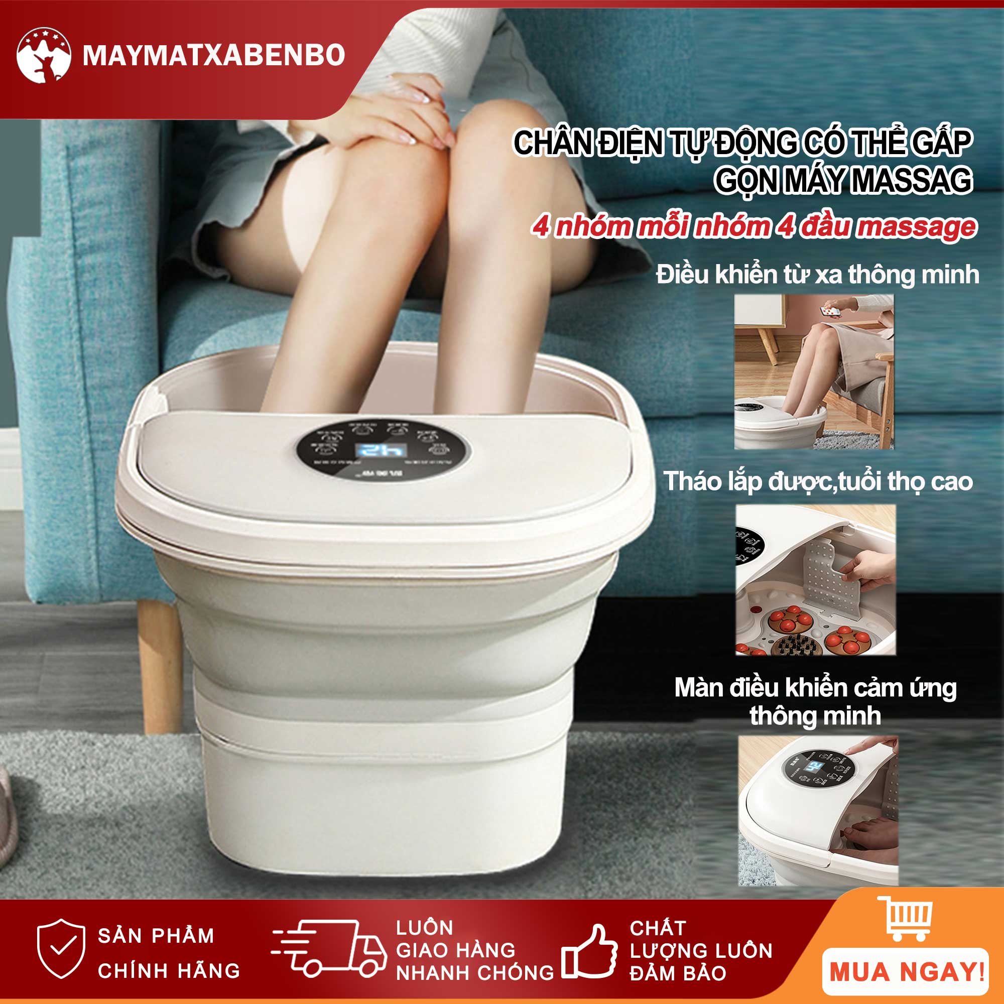 [HCM]Máy ngâm chân KAIMEIDI máy massage chân điện tự động có thể gấp gọn ngâm chân cân bằng nhiệt tiện lợi gia dụng gọn nhẹ KM-788