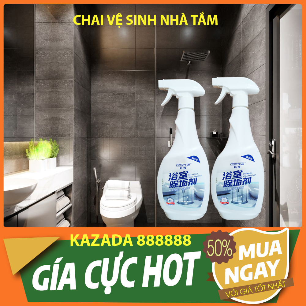 Tẩy Cặn Canxi Vách Kính - Vệ Sinh Nhà Tắm - Dung Dịch Tẩy Cặn Canxi, Tẩy Rửa Nhà Tắm, Vòi Sen, Gạch Men Cực Mạnh - LOUIS 9999 STORE