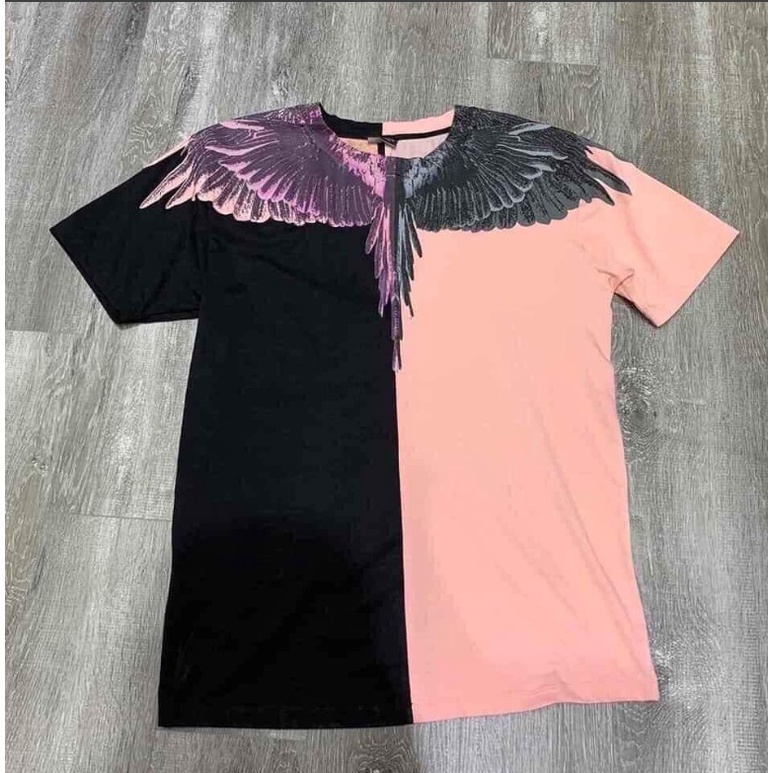 Áo thun tay lỡ hoạ tiết cánh chim form rộng nam nữ hot