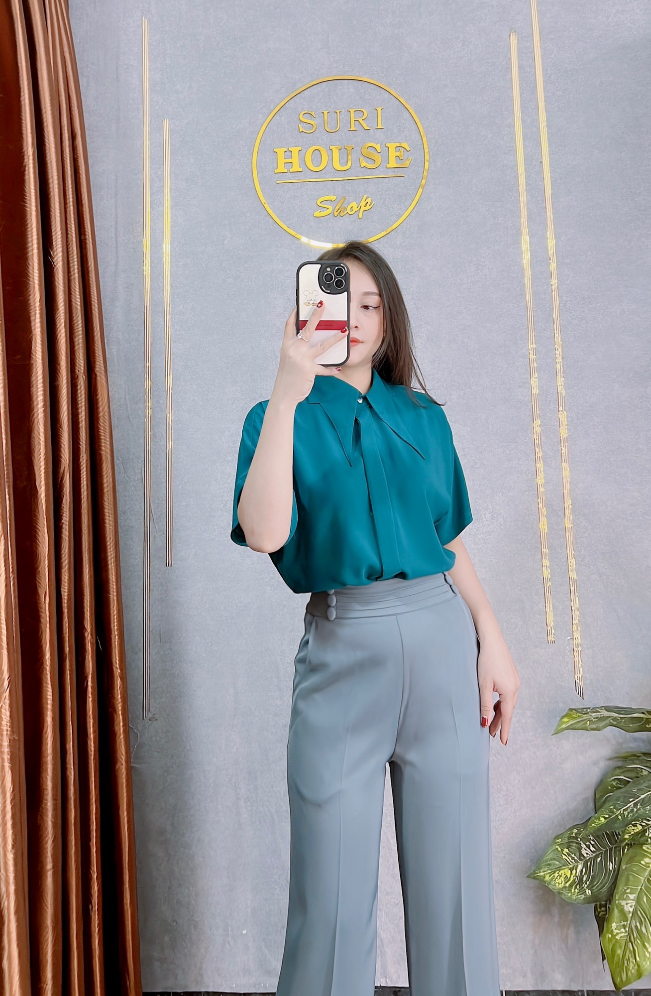 Áo sơ mi cánh dơi lụa nhiều màu