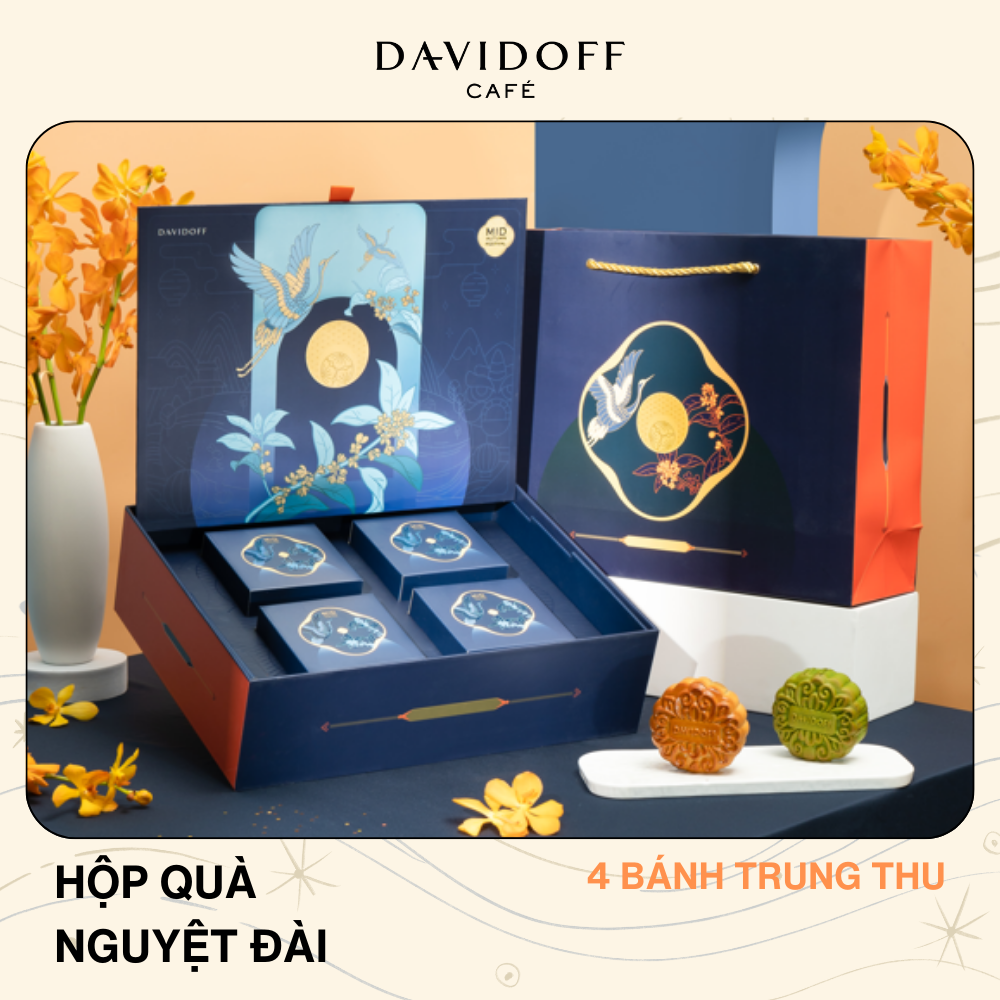 Bánh trung thu davidoff café – set nguyệt đài 4 bánh