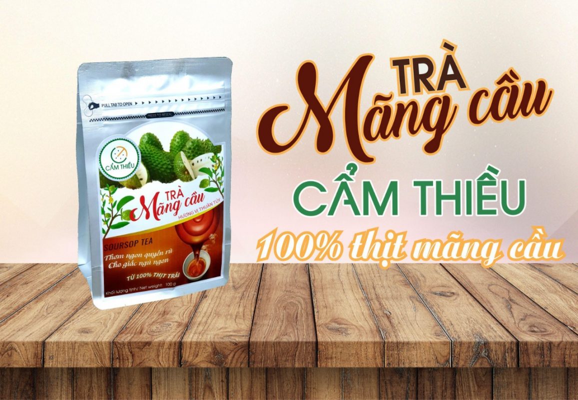 Trà mãng cầu cẩm thiều túi trắng 100g