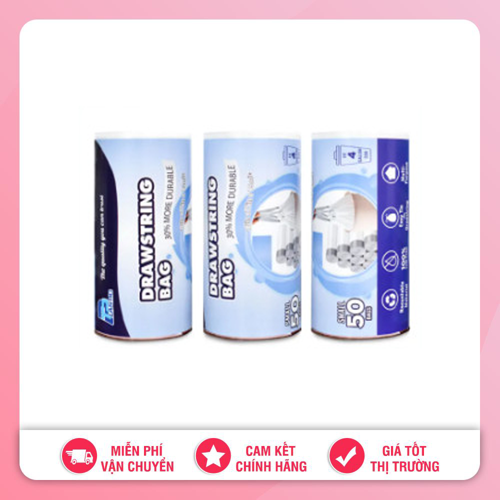 CUỘN 50 TÚI ĐỰNG RÁC CÓ DÂY RÚT TIỆN LỢI