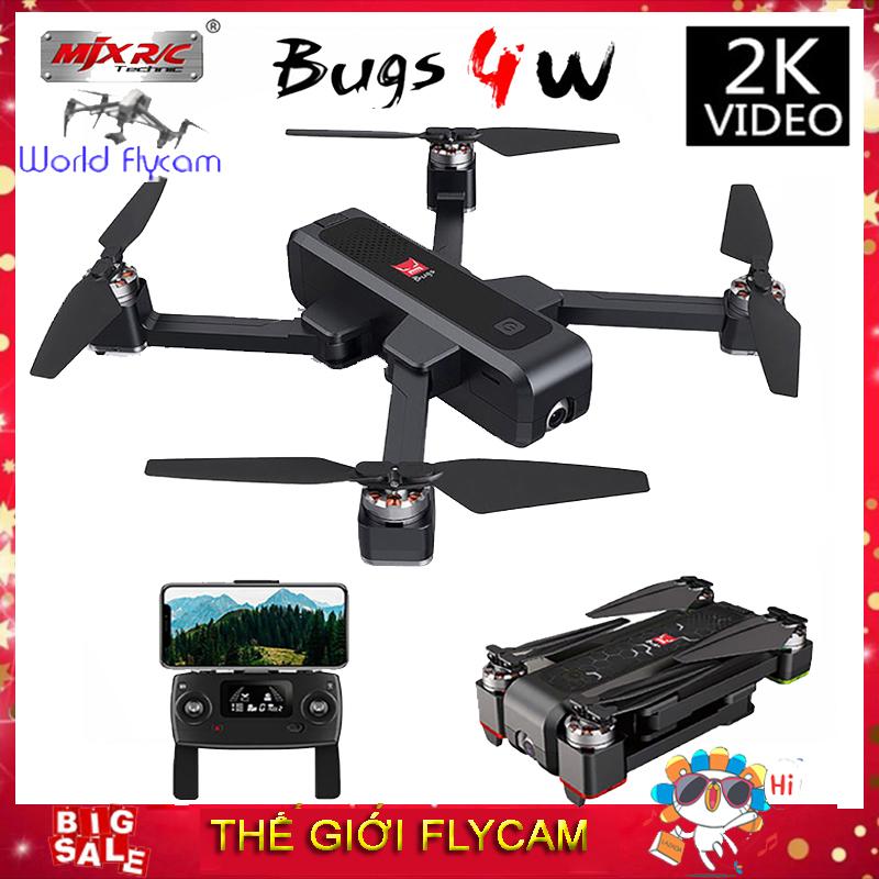 Flycam MJX Bugs 4W Camera 2K – Cảm Biến Bụng – Bay 22 Phút - Động Cơ Không Chổi Than (Sánh tầm sjrc f11, hubsan zino, c-fly dream, bugs 5w)
