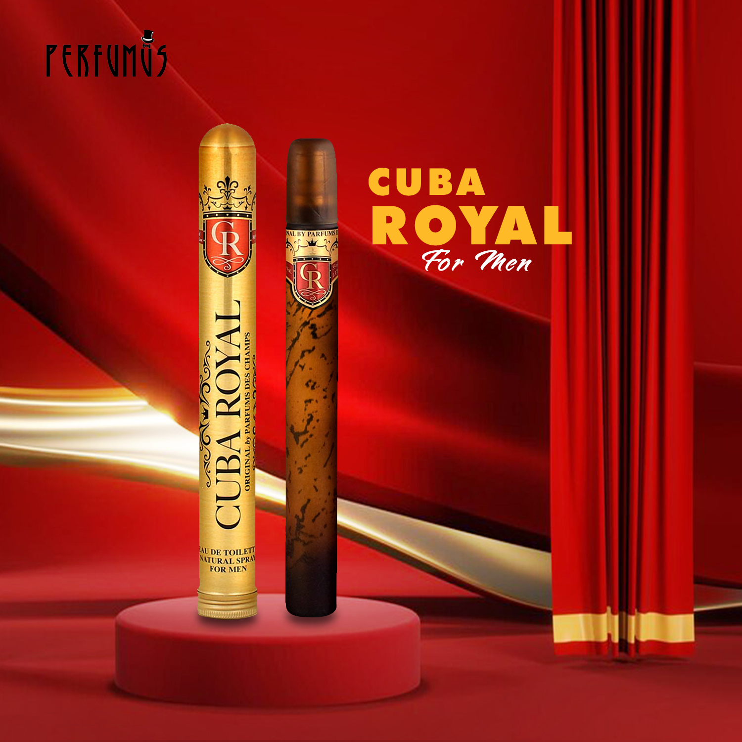 Nước hoa nam Cuba ROYAL chính hãng Pháp 35ml - Ngọt nhẹ,ấm nồng,thơm lâu