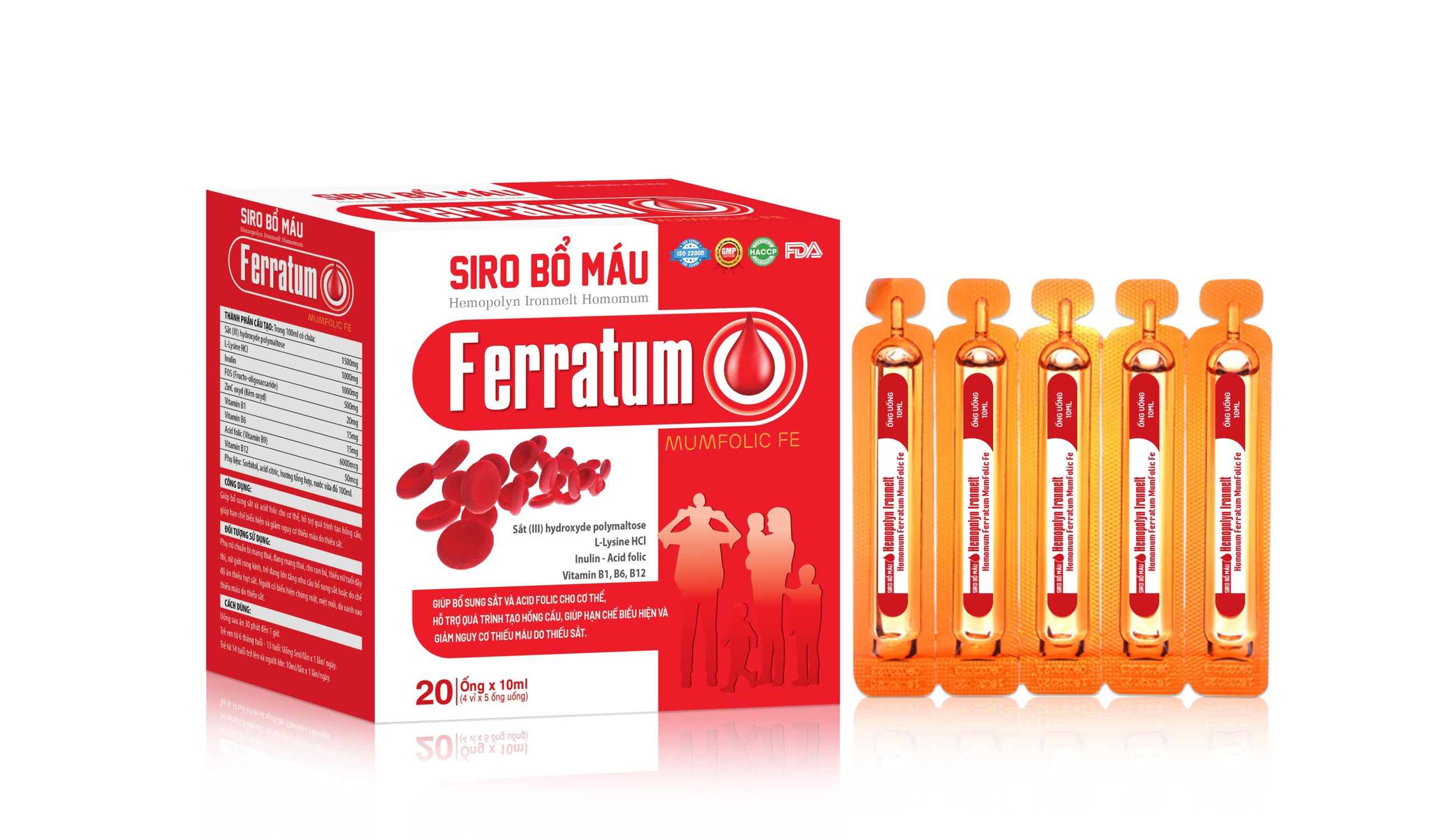 Siro Bổ Máu Ferratum giúp bổ sung sắt, giảm nguy cơ thiếu máu do thiếu sắt