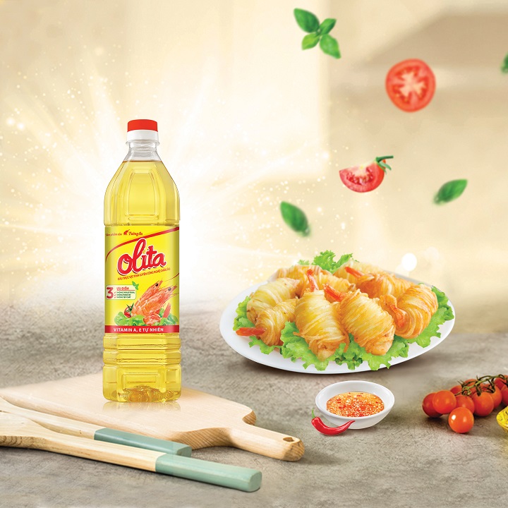Dầu thực vật tinh luyện Olita Tường An 1 lít. Date 05.2023