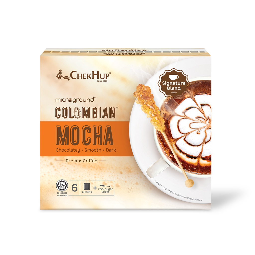 Cà phê Mocha Chek Hup Microground Colombian Mocha - Hộp 6 gói x 28g