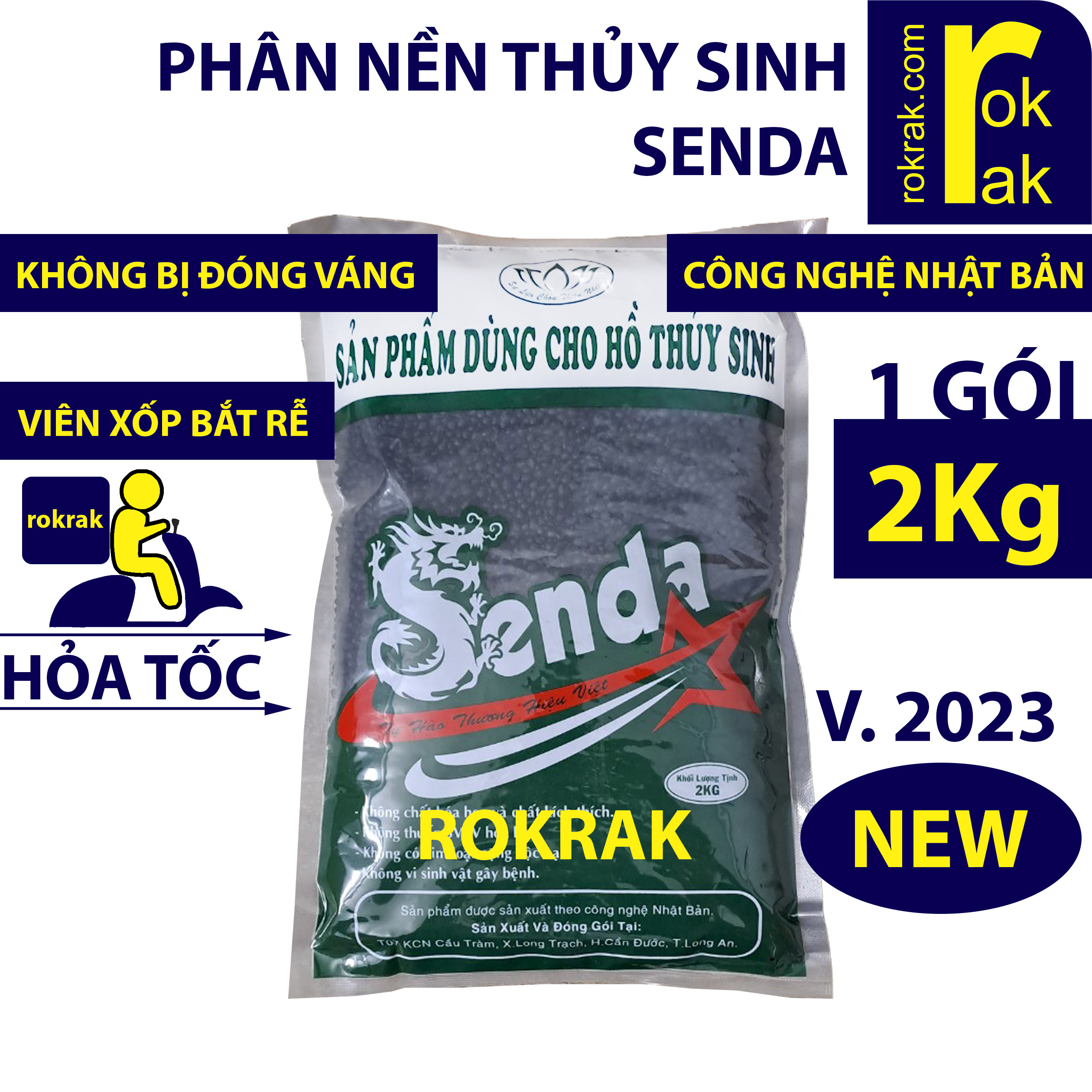 [HCM]Phân nền thủy sinh Senda 2Kg ROKRAK STORE công nghệ Nhật FREESHIP MAX