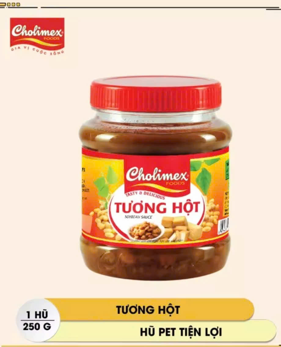 Cholimex Combo 2 Hũ Tương Hột 250g - Tương Hột Hũ Pet Tiện Lợi - gia vị tiện dụng
