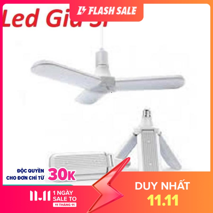 [HCM]Bóng đèn led hình 3 cánh quạt 36w siêu sáng - bảo hành 1 năm. Nguồn đèn LED chất lượng cao suy giảm ánh sáng tuổi thọ dài.