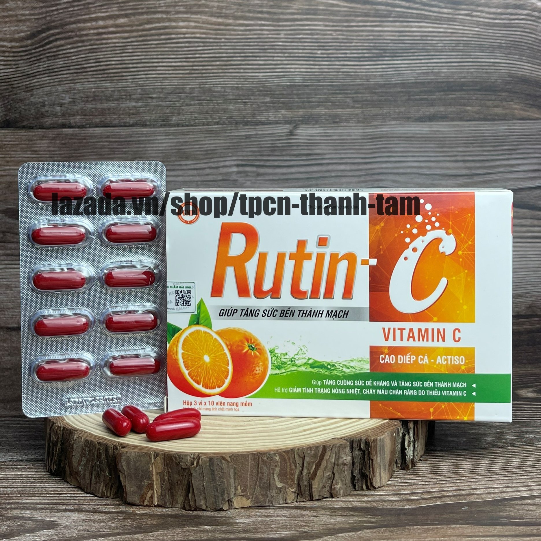 Viên uống mát gan Rutin C bổ sung vitamin c hỗ trợ giải độc gan