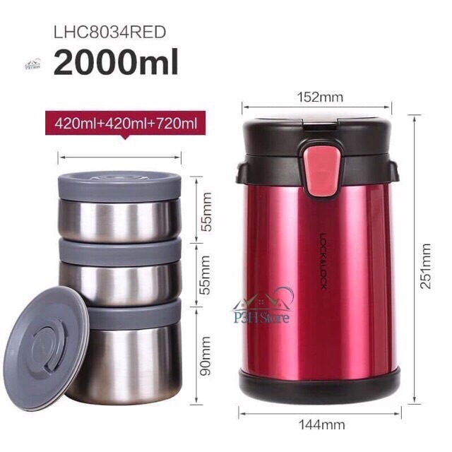 Hộp cơm giữ nhiệt easy take lunch box lock&lock lhc8034