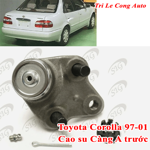 Cao su càng A Toyota Corolla 97-01 trên dưới trước sau đời 98 99 2000 1.3 1.6 số sàn treo gầm rotuyn trụ đứng dưới 1998