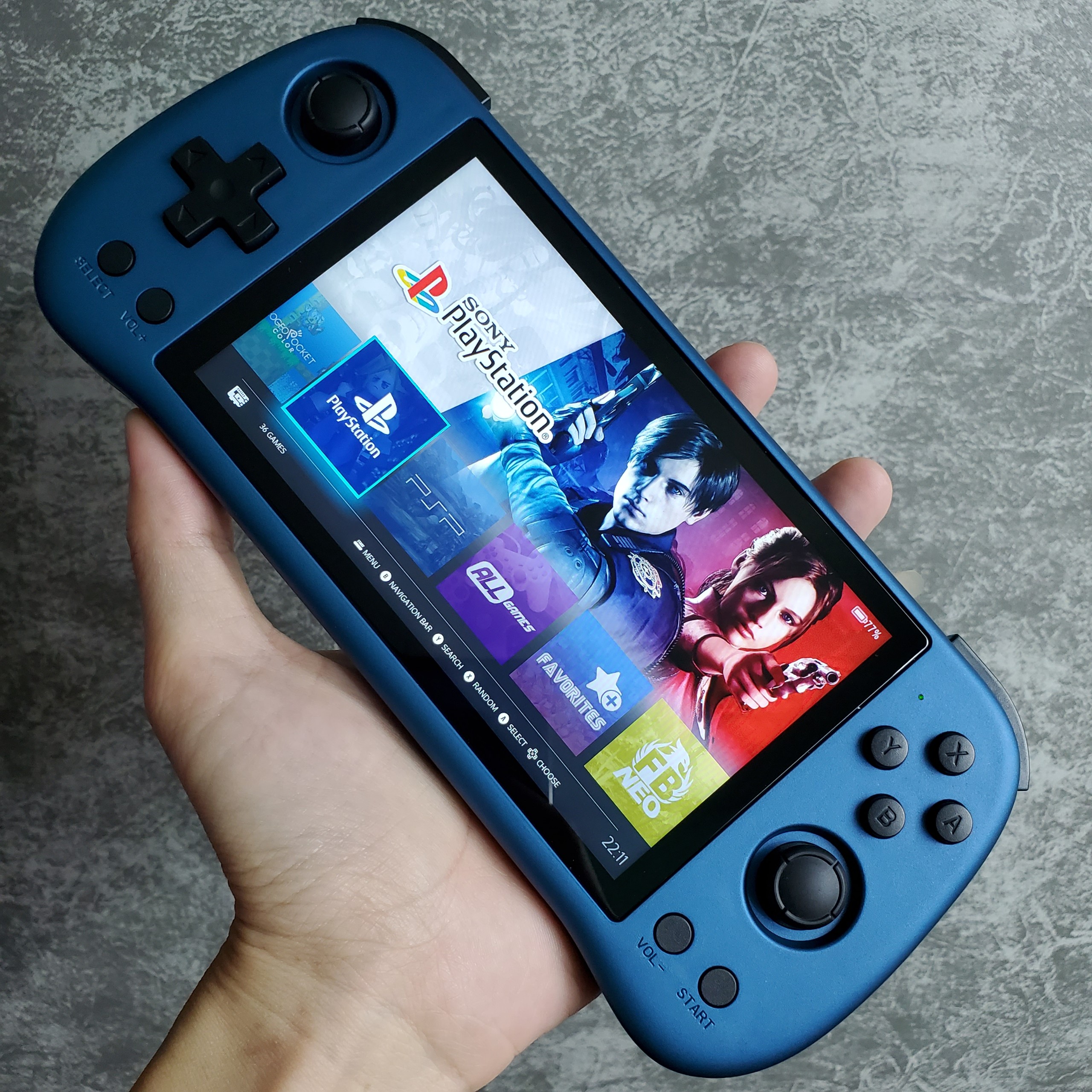 Powkiddy X55 máy chơi game cầm tay mới ra mắt, cấu hình cao , hỗ trợ CPS/FBA/FC/GB/GBA/GBC/NEOGEO/SFC/MD/PS/N64/PSP