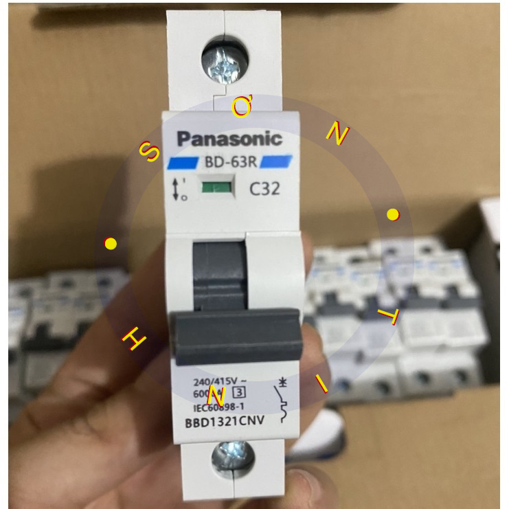 Cb 1 pha pana panasonic cầu dao điện 1 tép 6a 10a 16a 20a 25a 32a 40a 50a 63a