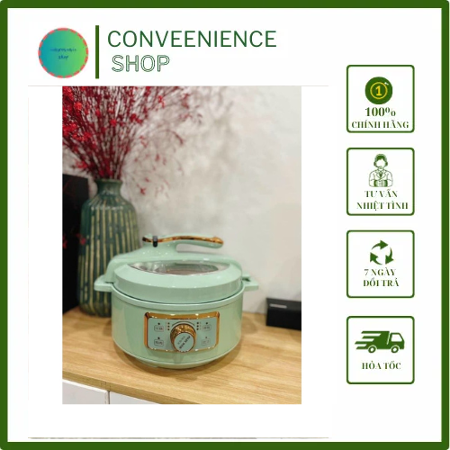 Nồi Áp Suất Điện Nineshield KB818 Nồi Hầm Áp Suất Điện Tử Cao Cấp Nấu Cơm Hầm Xương Siêu Tiện Lợi