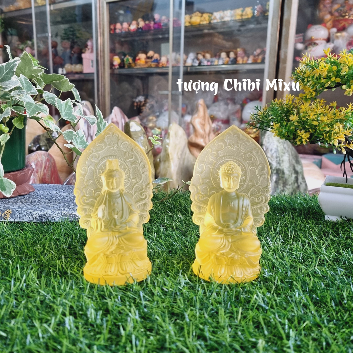 Tượng phật ông / quan âm lưu ly 13cm
