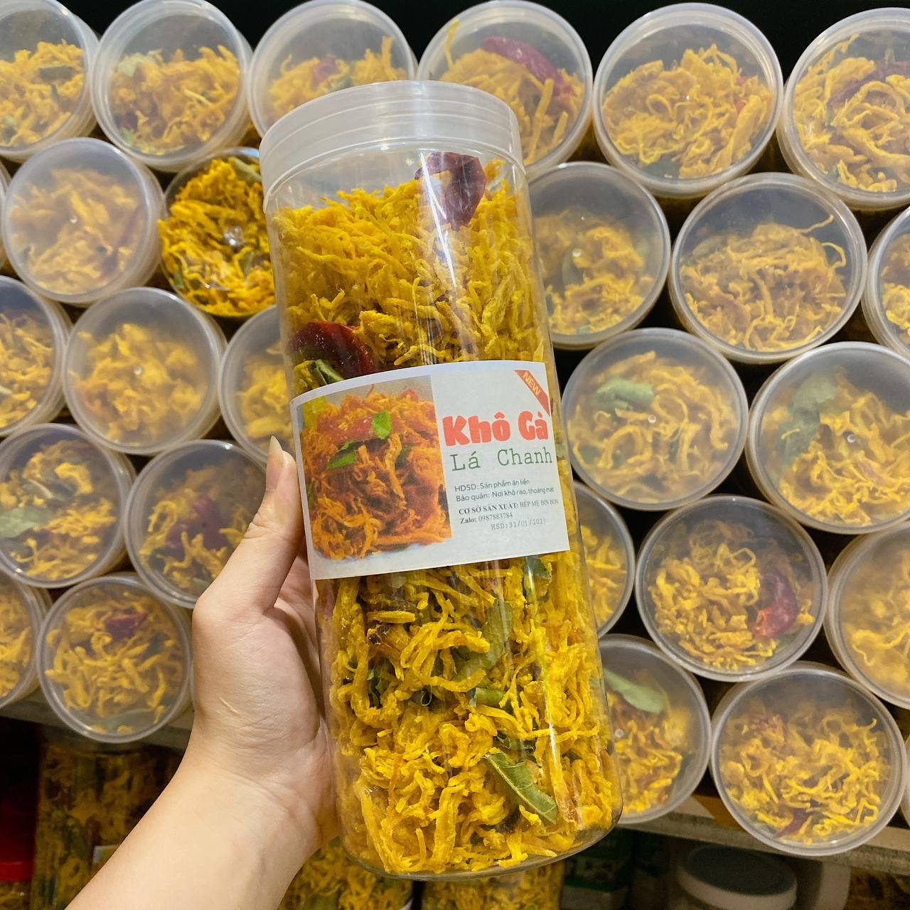 KHÔ GÀ LÁ CHANH GÓI 500G