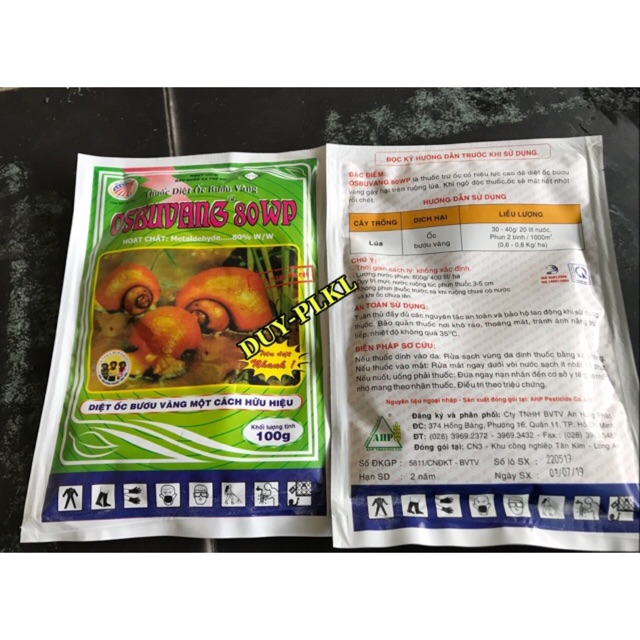 Tr i Ốc - Ocbuuvang - Gói 100Gr, thuốc diêt ốc hại cây trồng