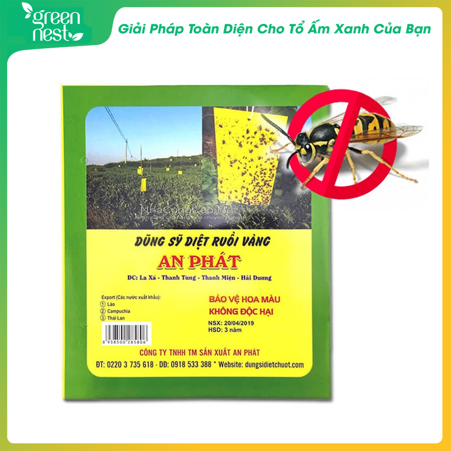 Keo dũng sĩ diệt ruồi vàng an phát - bẫy dính sinh học thân thiện với môi trường, con người
