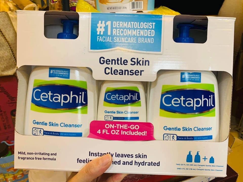 Set 3 chai sữa rửa mặt cetaphil - canada